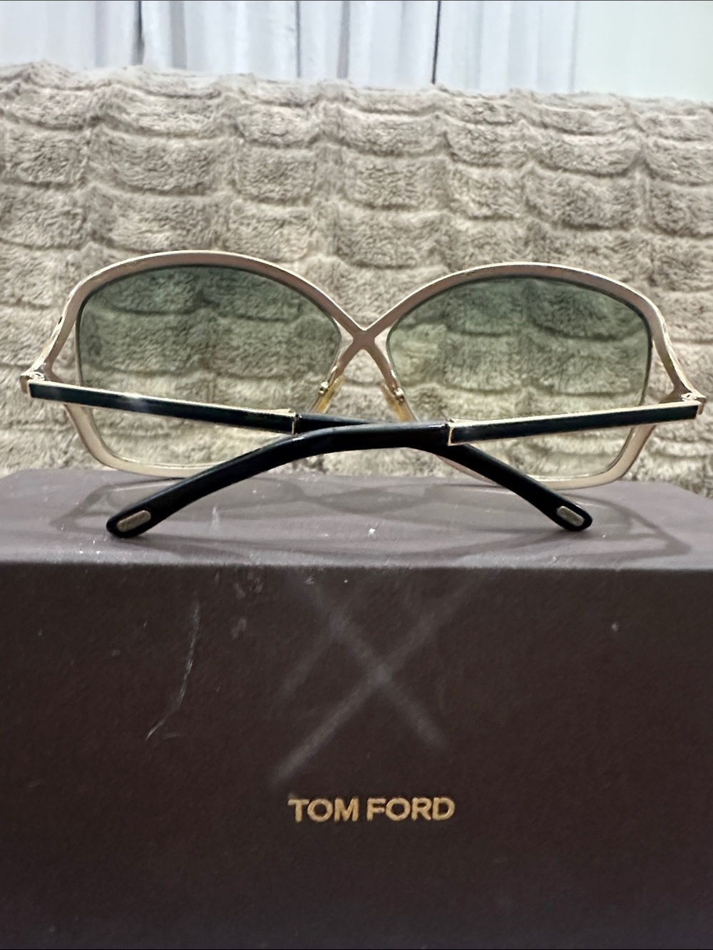 TOM FORD Women's Gold & Black Sunglasses with smoke Lenses - Picture 3 of 11